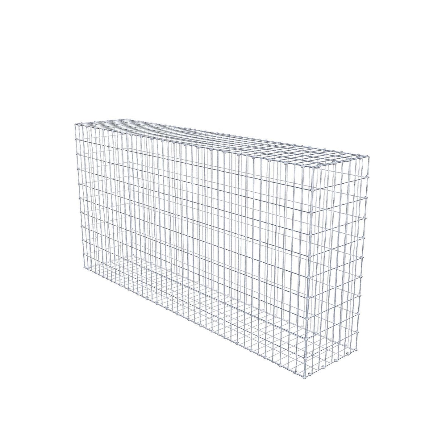 Gabione 200 cm x 100 cm x 40 cm (L x H x T), Maschenweite 5 x 10 cm, Spiralring