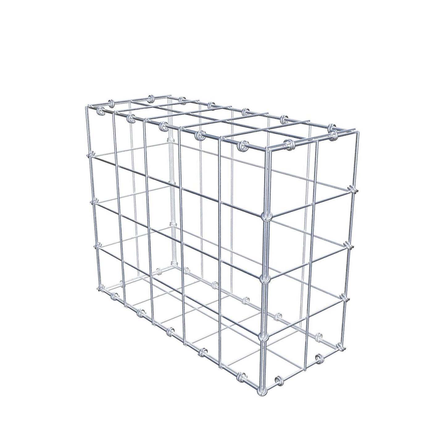 Gabione 50 cm x 40 cm x 20 cm (L x H x T), Maschenweite 10 x 10 cm, Spiralring