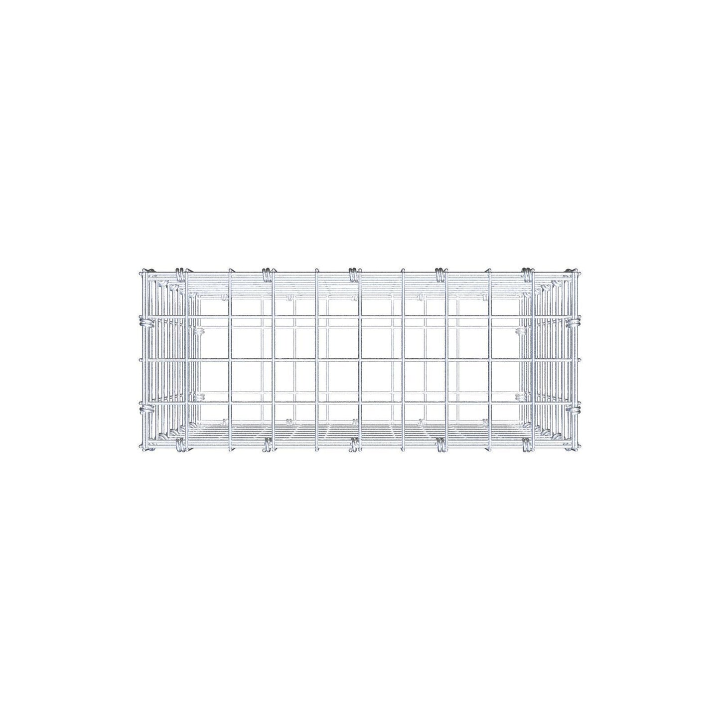 Schanskorf 50 cm x 50 cm x 20 cm (L x H x D), maaswijdte 5 x 5 cm, spiraalring