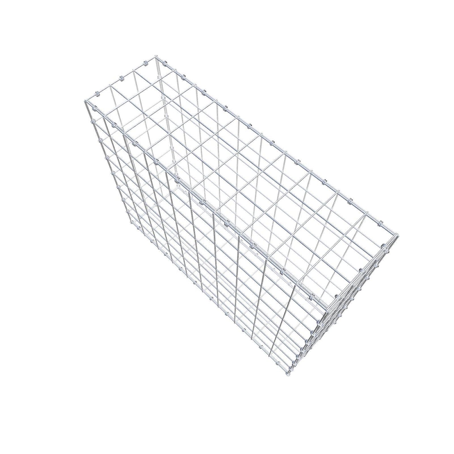 Gabion 100 cm x 80 cm x 30 cm (L x H x D), maskstorlek 10 x 10 cm, spiralring