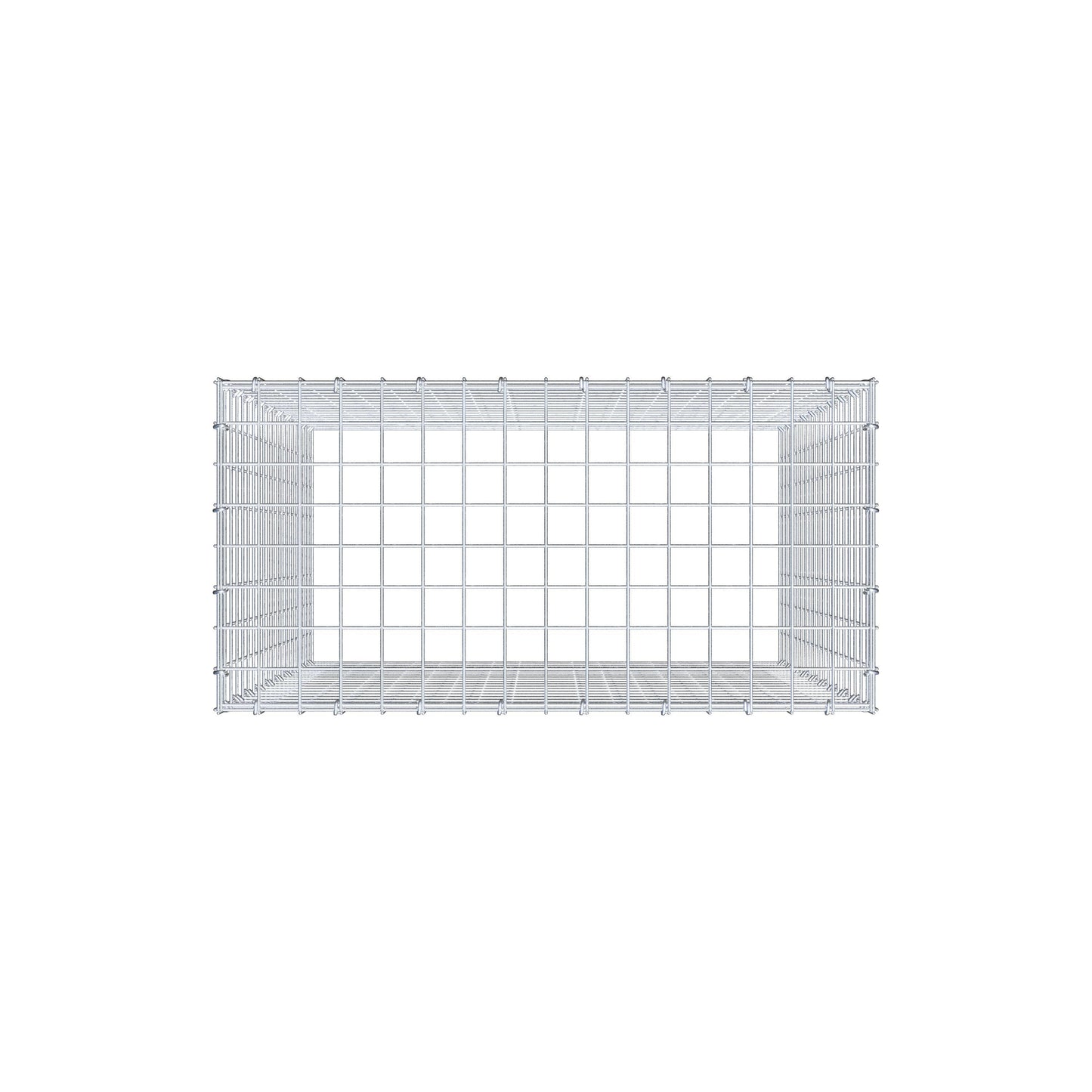 Type 3 oplegkorf 100 cm x 80 cm x 40 cm (L x H x D), maaswijdte 5 cm x 5 cm, C-ring
