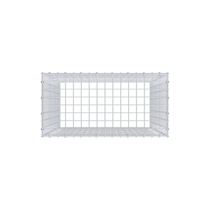 Type 3 oplegkorf 100 cm x 80 cm x 40 cm (L x H x D), maaswijdte 5 cm x 5 cm, C-ring
