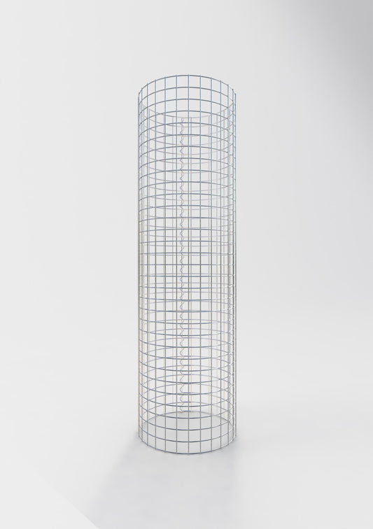 Columna de gaviones redonda 42 cm de diámetro, 160 cm de altura, malla 5 cm x 5 cm