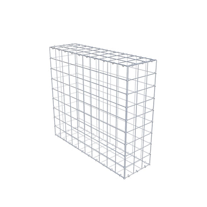 Gabbione 100 cm x 90 cm x 30 cm (L x H x P), maglia 10 cm x 10 cm, anello a C