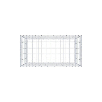 Gabion 100 cm x 90 cm x 50 cm (L x H x D), mesh size 10 x 10 cm, spiral ring