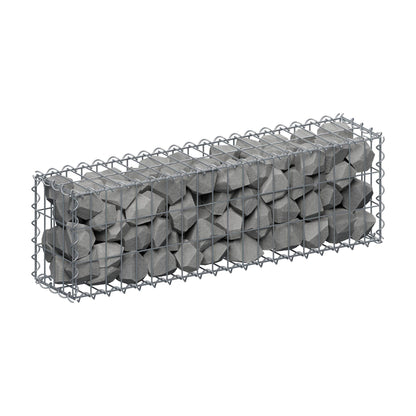 Gabion 100 cm x 30 cm x 20 cm (L x H x D), maskestørrelse 5 cm x 10 cm, spiral
