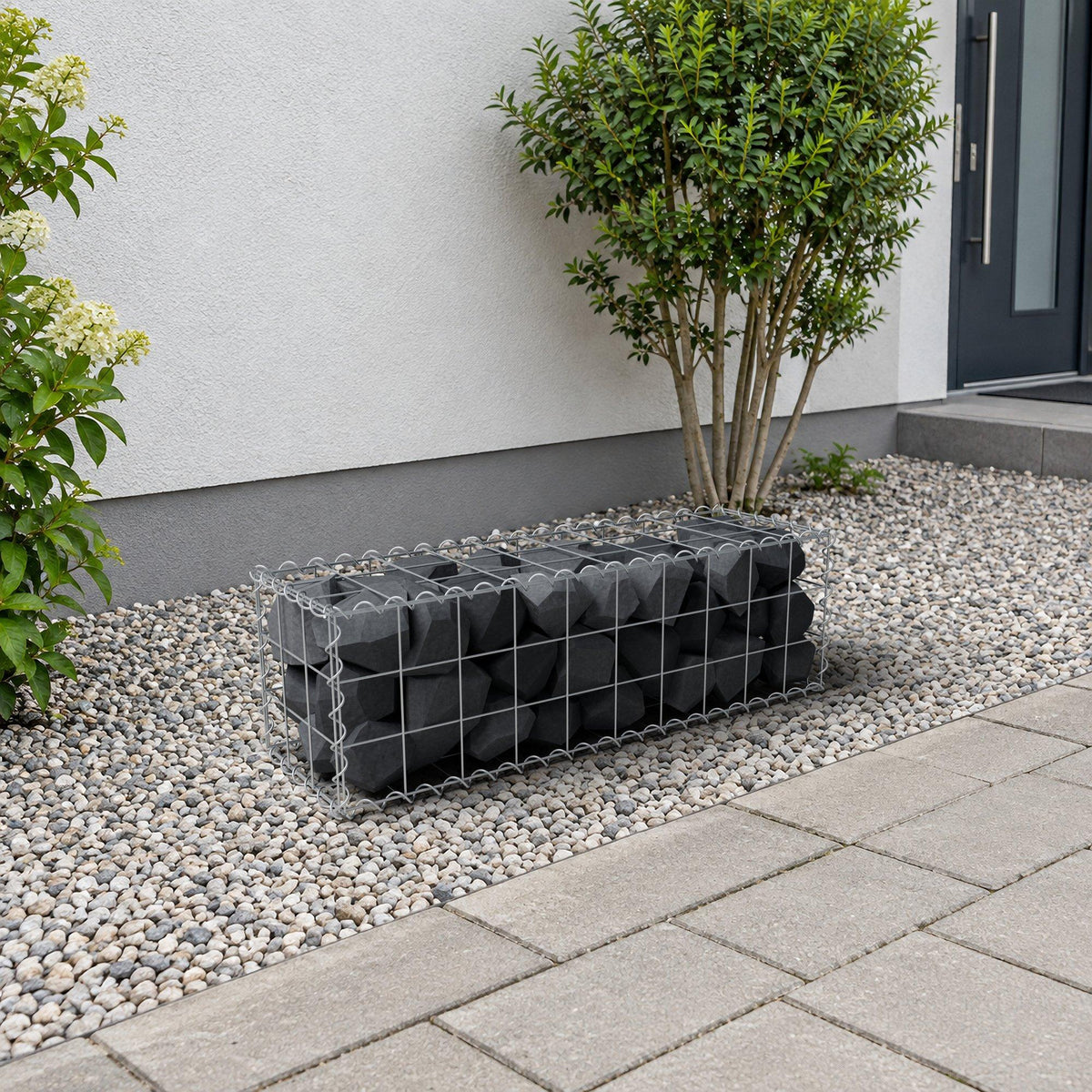 Gabione 100 cm x 30 cm x 30 cm (L x H x T), Maschenweite 10 cm x 10 cm, Spirale