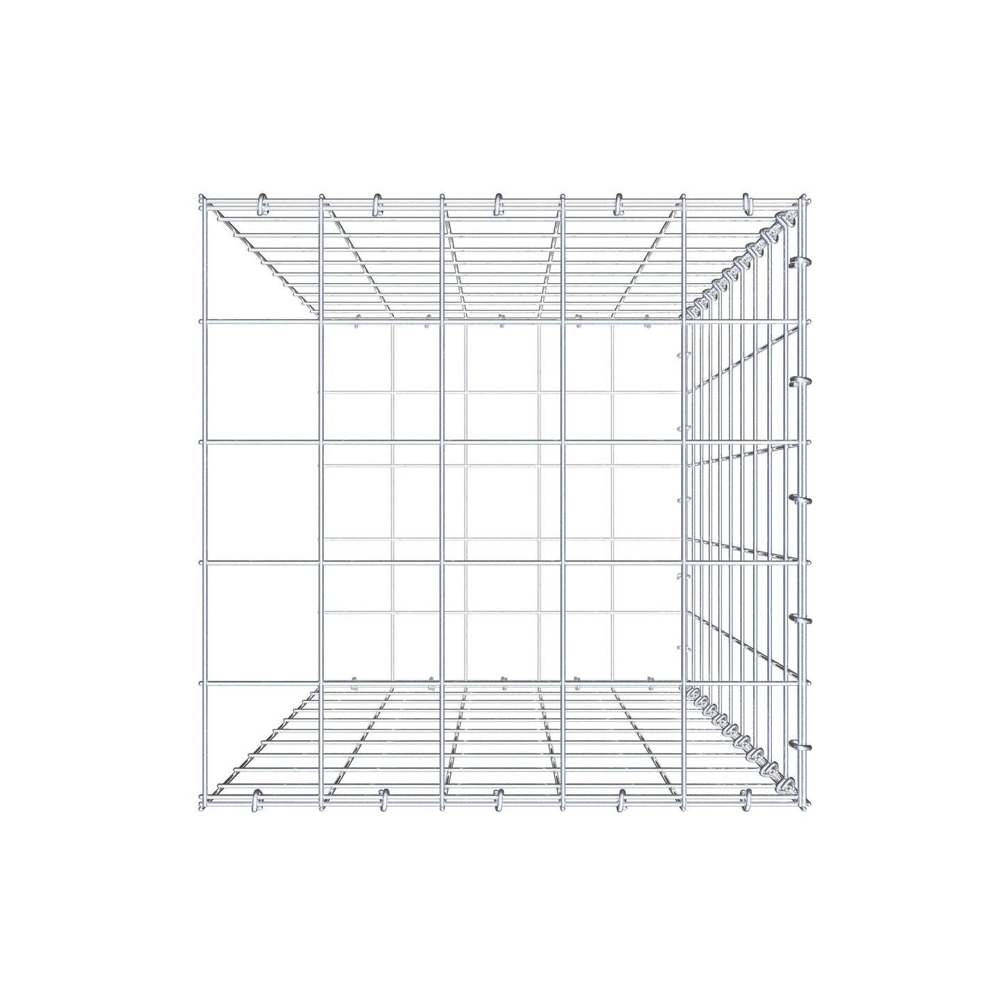 Pila adicional tipo 2 100 cm x 50 cm x 50 cm (L x A x P), malla 10 cm x 10 cm, anillo en C