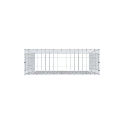 Monteret gabion type 3 100 cm x 90 cm x 30 cm (L x H x D), maskestørrelse 5 cm x 5 cm, C-ring