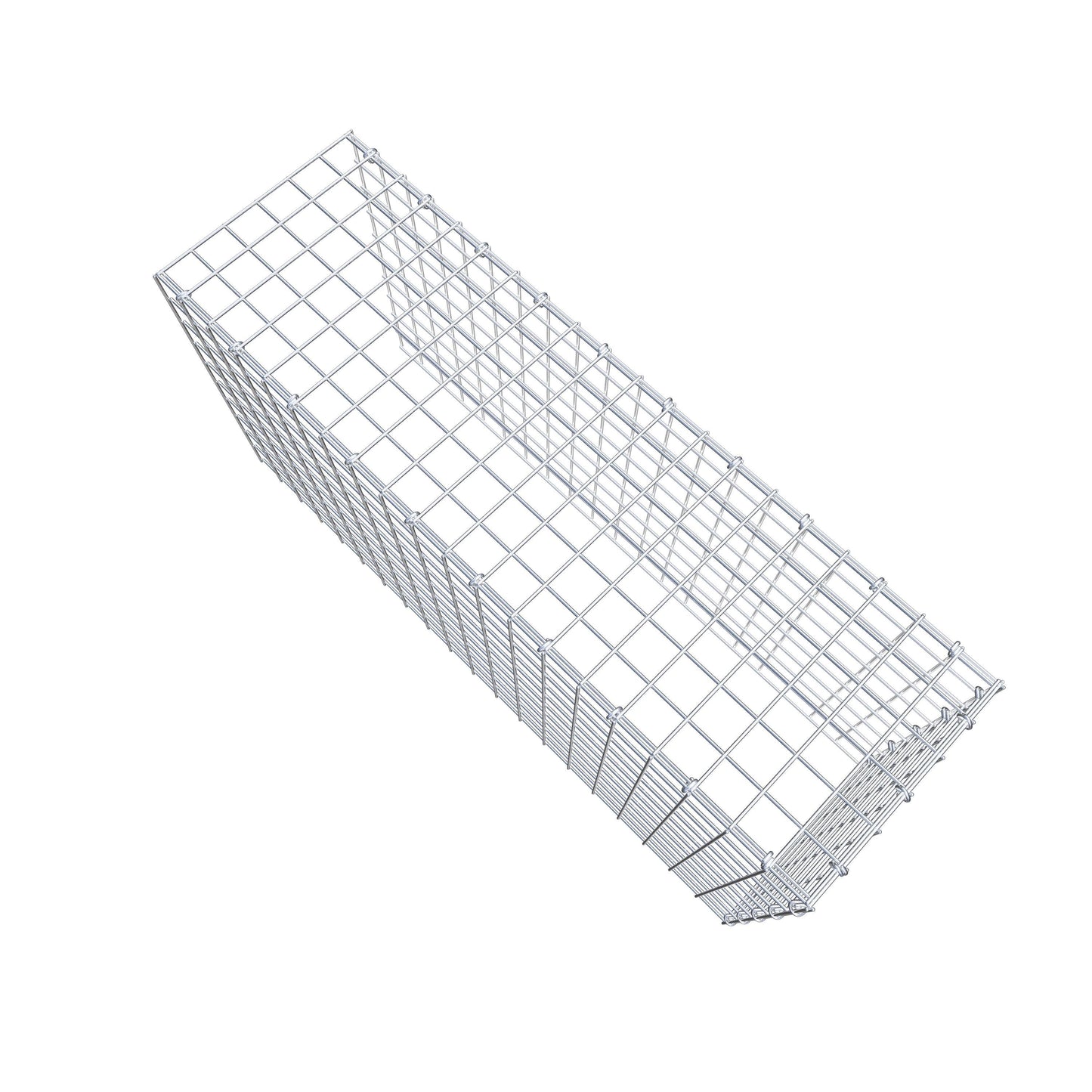 Gavión complementario de tipo 4 100 cm x 50 cm x 30 cm (largo x alto x fondo), malla 5 cm x 5 cm, anillo en C