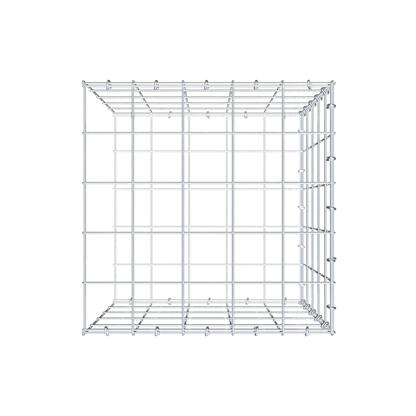 Fourche rapportée type 2 50 cm x 50 cm x 50 cm (L x H x P), mailles 10 cm x 10 cm, anneau C