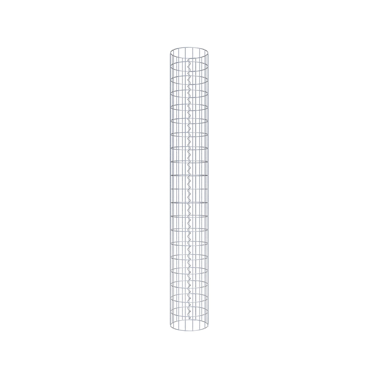 Gabionpelare, rund, varmförzinkad, 27 cm diameter, 200 cm höjd, MW 5 cm x 10 cm