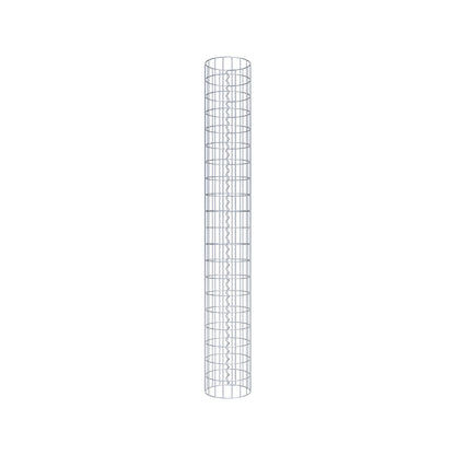 Gabionpelare, rund, varmförzinkad, 27 cm diameter, 200 cm höjd, MW 5 cm x 10 cm