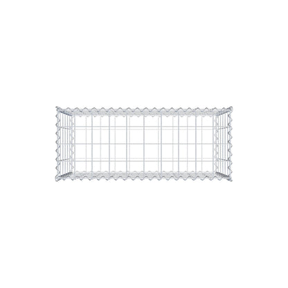 Schanskorf 100 cm x 60 cm x 40 cm (L x H x D), maaswijdte 10 cm x 10 cm, spiraalvormig