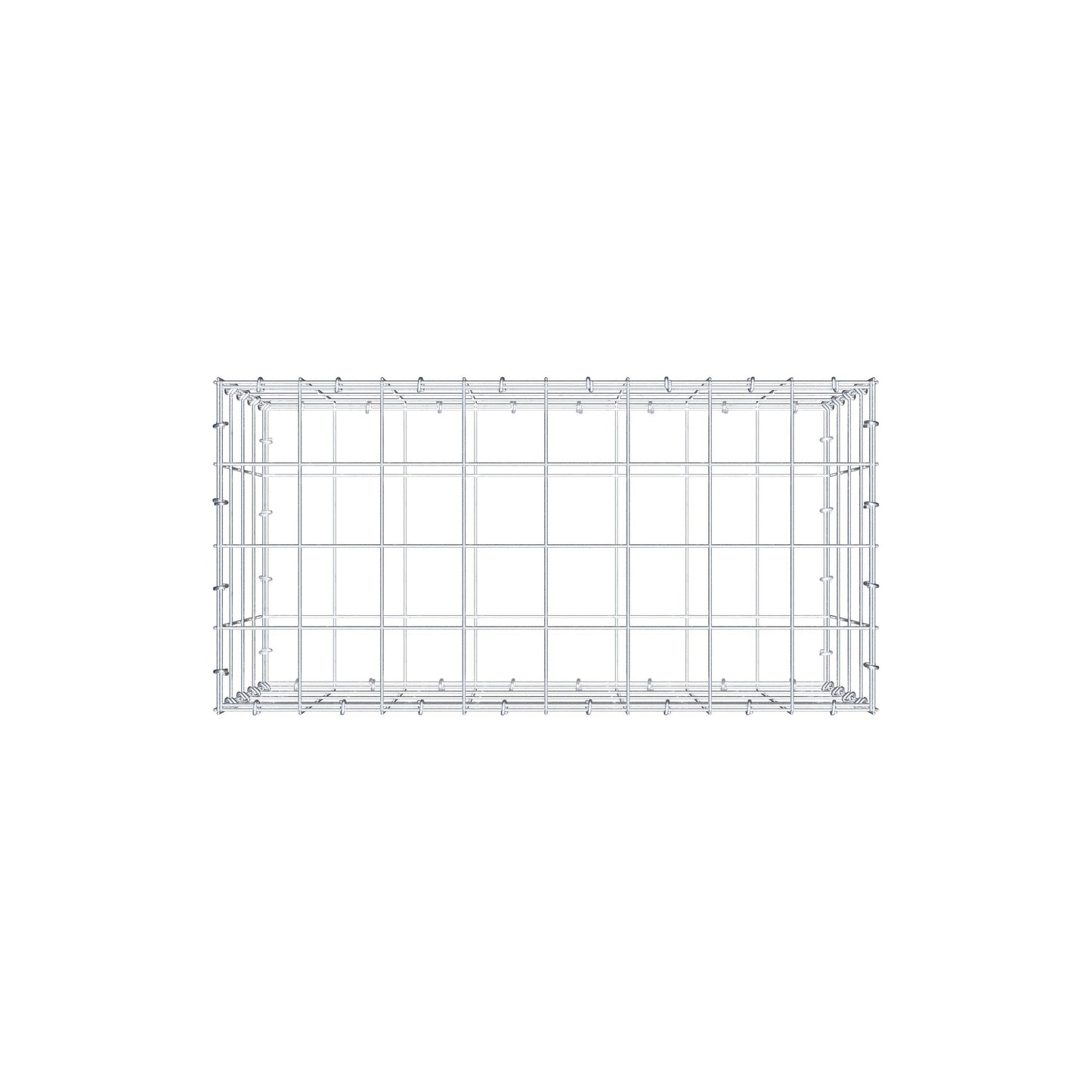 Gabbione 80 cm x 40 cm x 40 cm (L x H x P), maglia 10 cm x 10 cm, anello a C