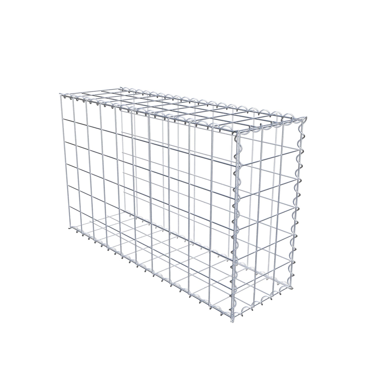 Gabion rapporté type 2 100 cm x 60 cm x 30 cm (L x H x P), mailles 10 cm x 10 cm, spirale