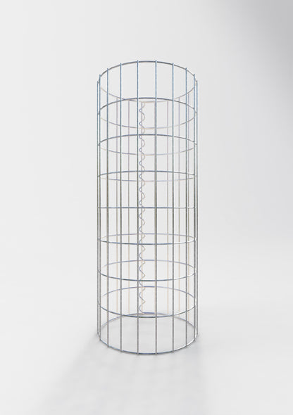 Columna de gaviones redonda 32 cm de diámetro, 80 cm de altura, malla 5 cm x 10 cm