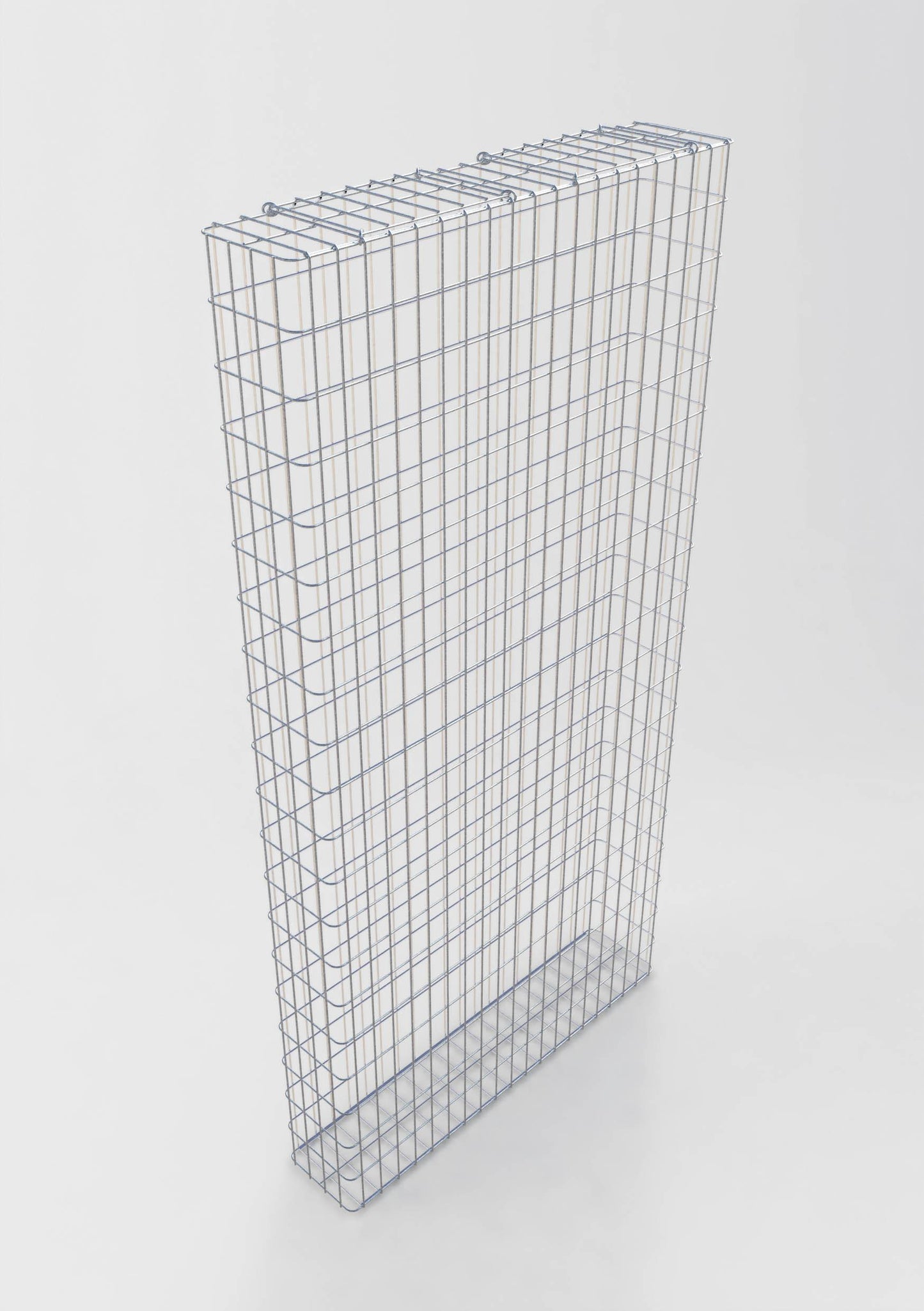 Gabbione zincato a caldo 102 cm x 202 cm x 22 cm, maglia 5 cm x 10 cm, completamente saldato