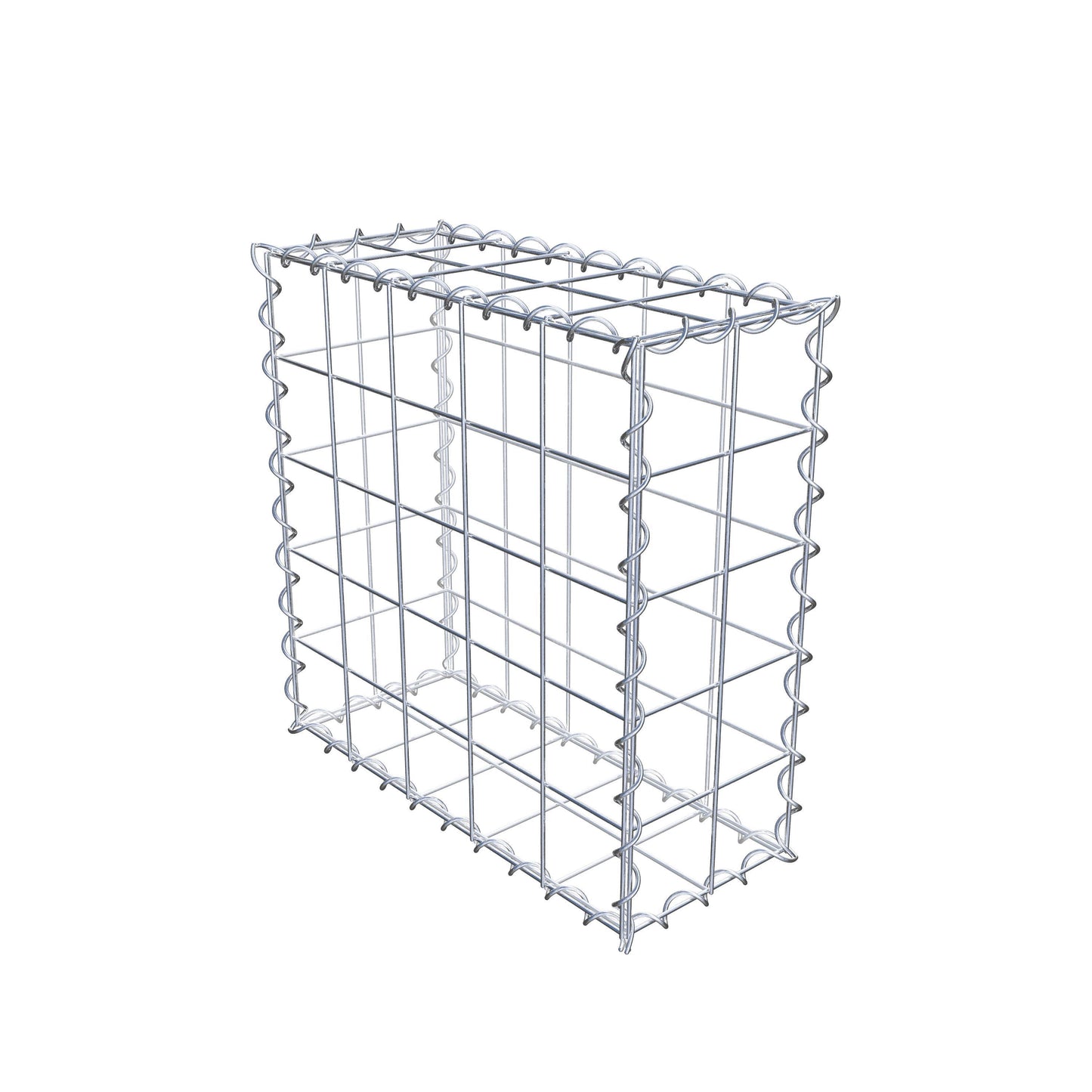 Gabion 50 cm x 50 cm x 20 cm (L x H x P), mailles 10 cm x 10 cm, spirale