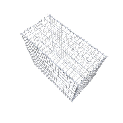 Gabion 100 cm x 90 cm x 50 cm (L x H x D), maskestørrelse 5 cm x 10 cm, spiral