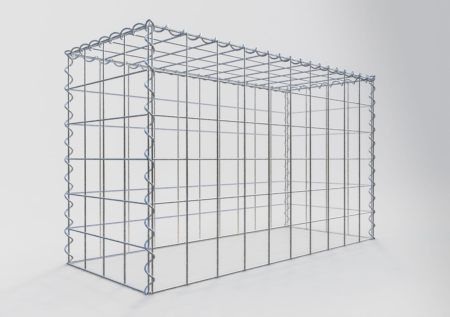 Grown-on gabion type 3 100 cm x 60 cm x 40 cm (L x H x D), mesh size 10 cm x 10 cm, spiral