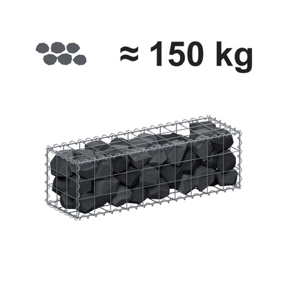Gabione 100 cm x 30 cm x 30 cm (L x H x T), Maschenweite 10 cm x 10 cm, Spirale