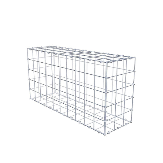 Gabion 100 cm x 50 cm x 30 cm (L x H x D), maskestørrelse 10 x 10 cm, spiralring