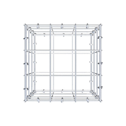 Gabione 30 cm x 30 cm x 30 cm (L x H x T), Maschenweite 10 cm x 10 cm, C-Ring