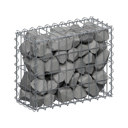 Gabione 50 cm x 40 cm x 20 cm (L x H x T), Maschenweite 5 cm x 10 cm, Spirale