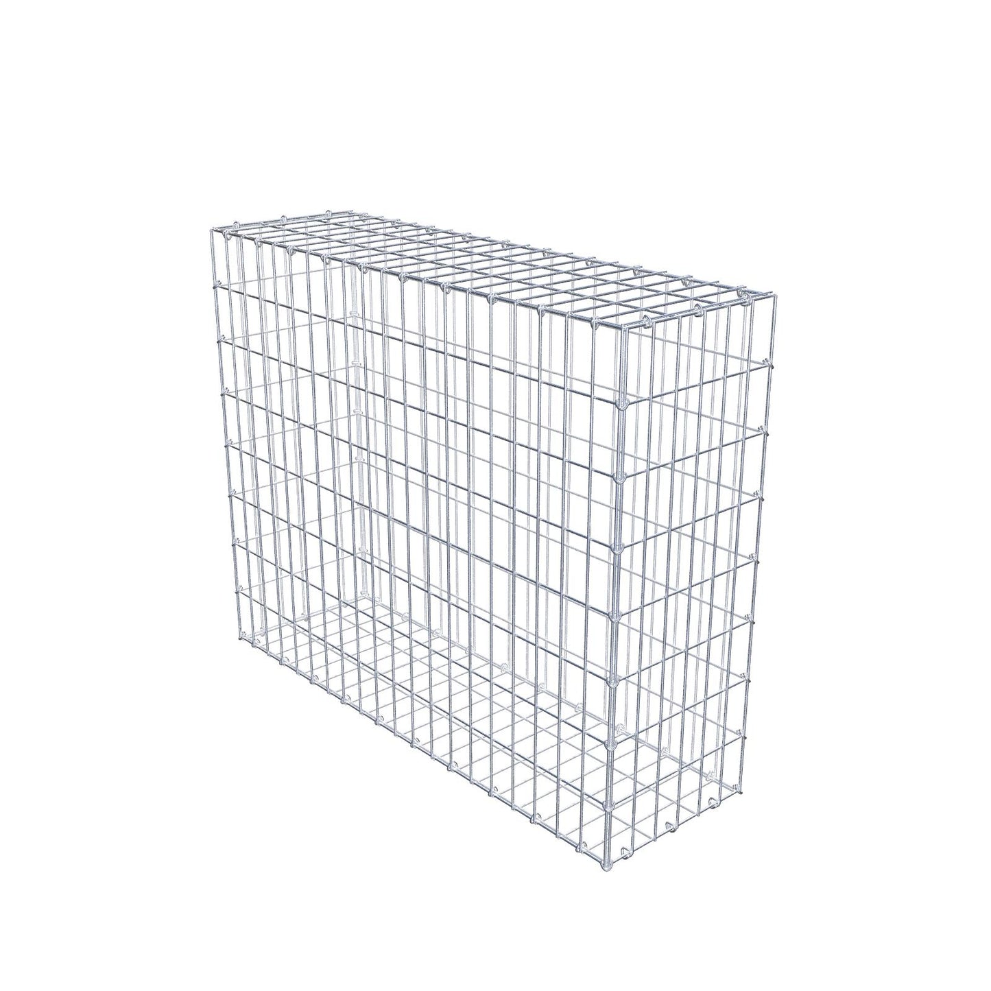 Gavión 100 cm x 80 cm x 30 cm (L x A x P), luz de malla 5 cm x 10 cm, anillo en C
