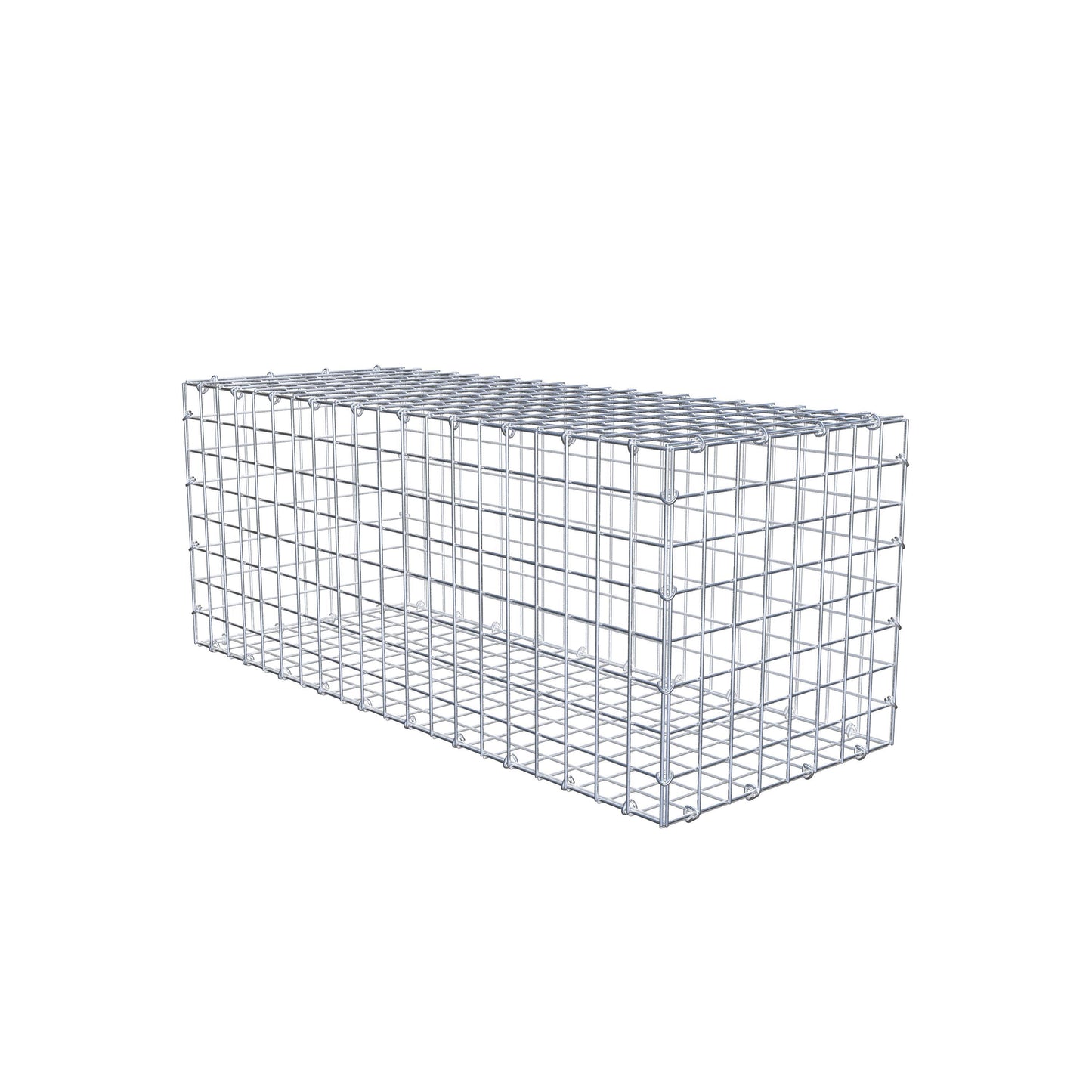 Gavión 100 cm x 40 cm x 40 cm (L x A x P), luz de malla 5 cm x 5 cm, anillo en C