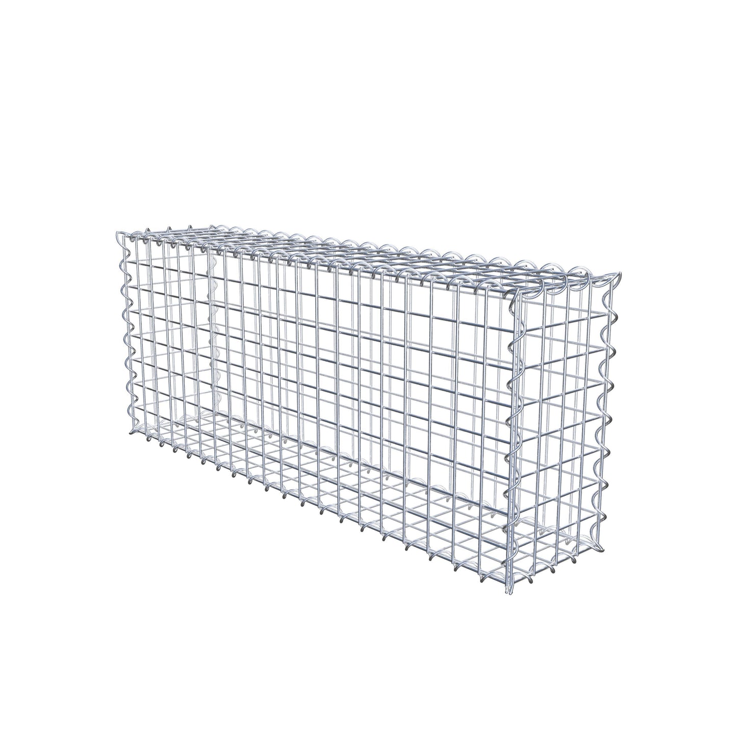 2er Set Gabionen 100 cm x 40 cm x 20 cm (L x H x T), Maschenweite 5 x 5 cm, Spirale