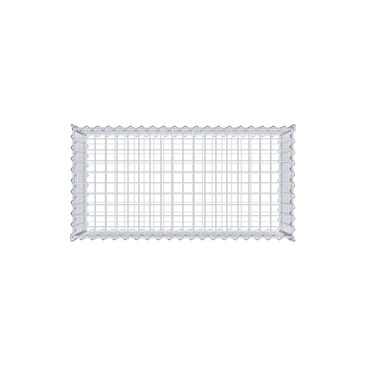 Gabbione 100 cm x 40 cm x 50 cm (L x H x P), maglia 5 cm x 5 cm, spirale