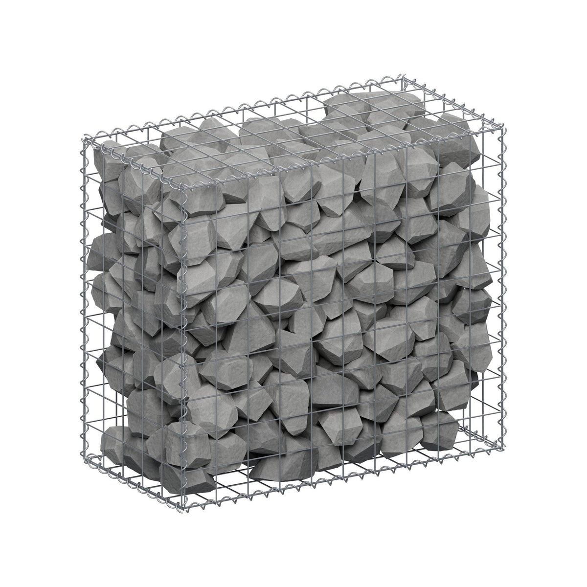 Gabbione 100 cm x 90 cm x 50 cm (L x H x P), maglia 10 cm x 10 cm, spirale