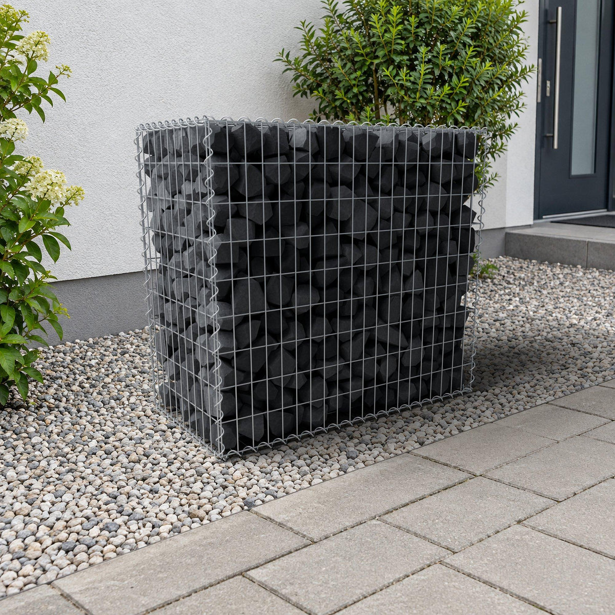 Schanskorf 100 cm x 90 cm x 50 cm (L x H x D), maaswijdte 5 cm x 10 cm, spiraalvormig