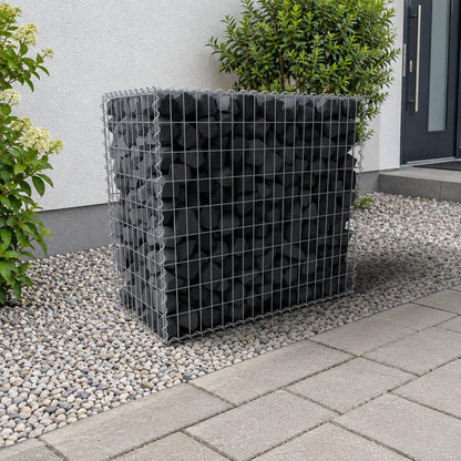 Schanskorf 100 cm x 90 cm x 50 cm (L x H x D), maaswijdte 5 cm x 10 cm, spiraalvormig