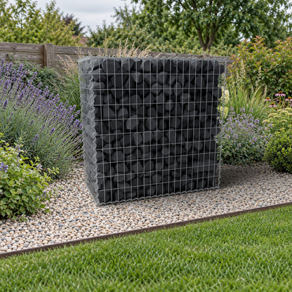Gabion 100 cm x 100 cm x 50 cm (L x H x D), maskstorlek 5 cm x 10 cm, spiral