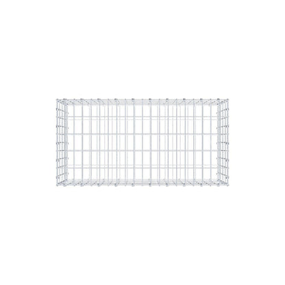 Gabion 100 cm x 40 cm x 50 cm (L x H x P), mailles 5 x 10 cm, anneau en spirale