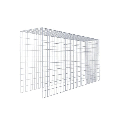 Opbouw schanskorf type 4 200 cm x 100 cm x 50 cm (L x H x D), maaswijdte 5 cm x 10 cm, C-ring