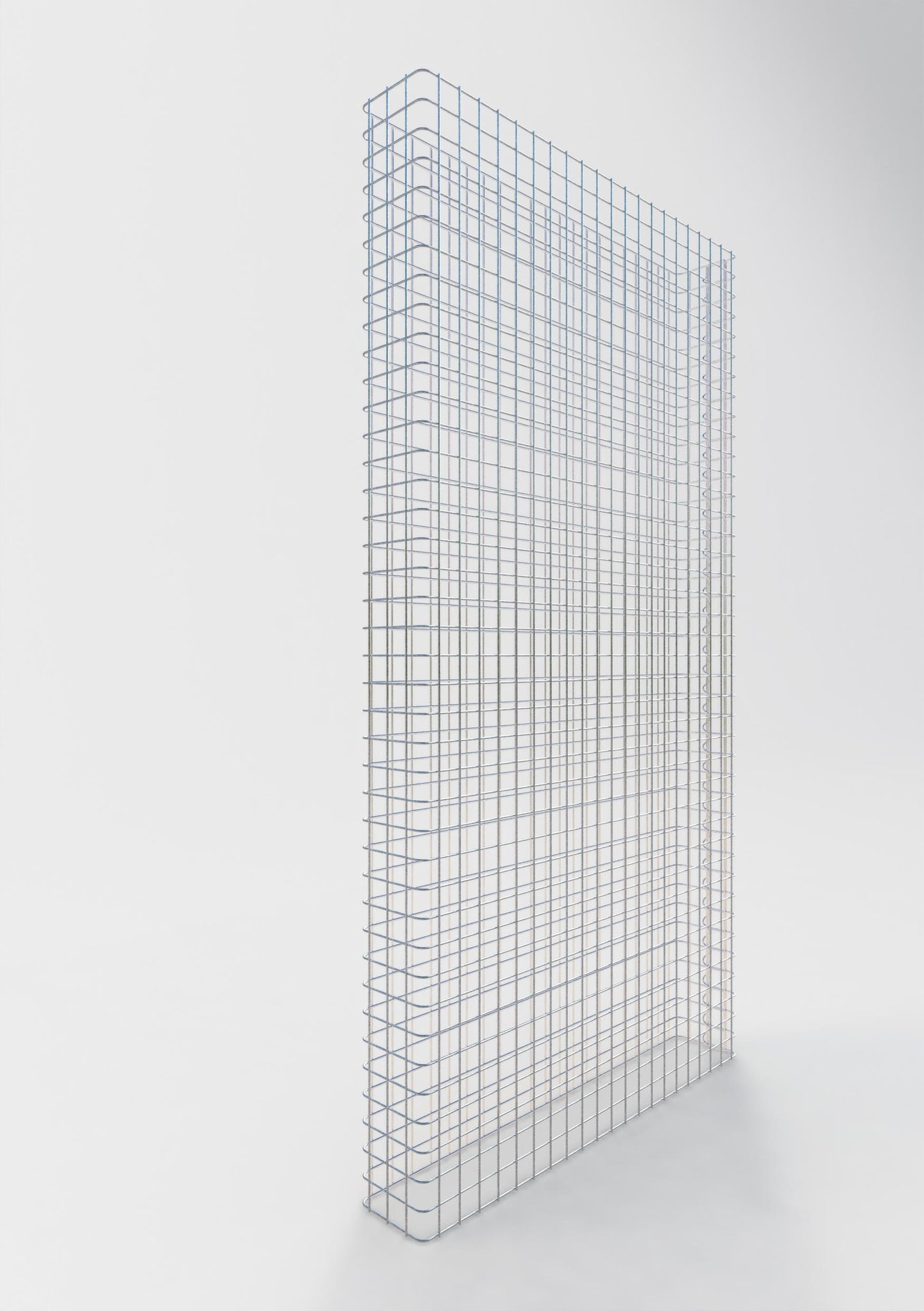 Valla de gaviones longitud 117 cm, altura 200 cm, profundidad 12 cm, malla 5 x 5 cm