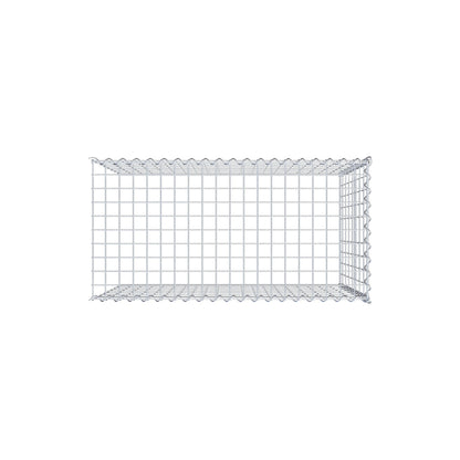 Opvokset gabion type 4 100 cm x 80 cm x 50 cm (L x H x D), maskestørrelse 5 cm x 10 cm, spiral