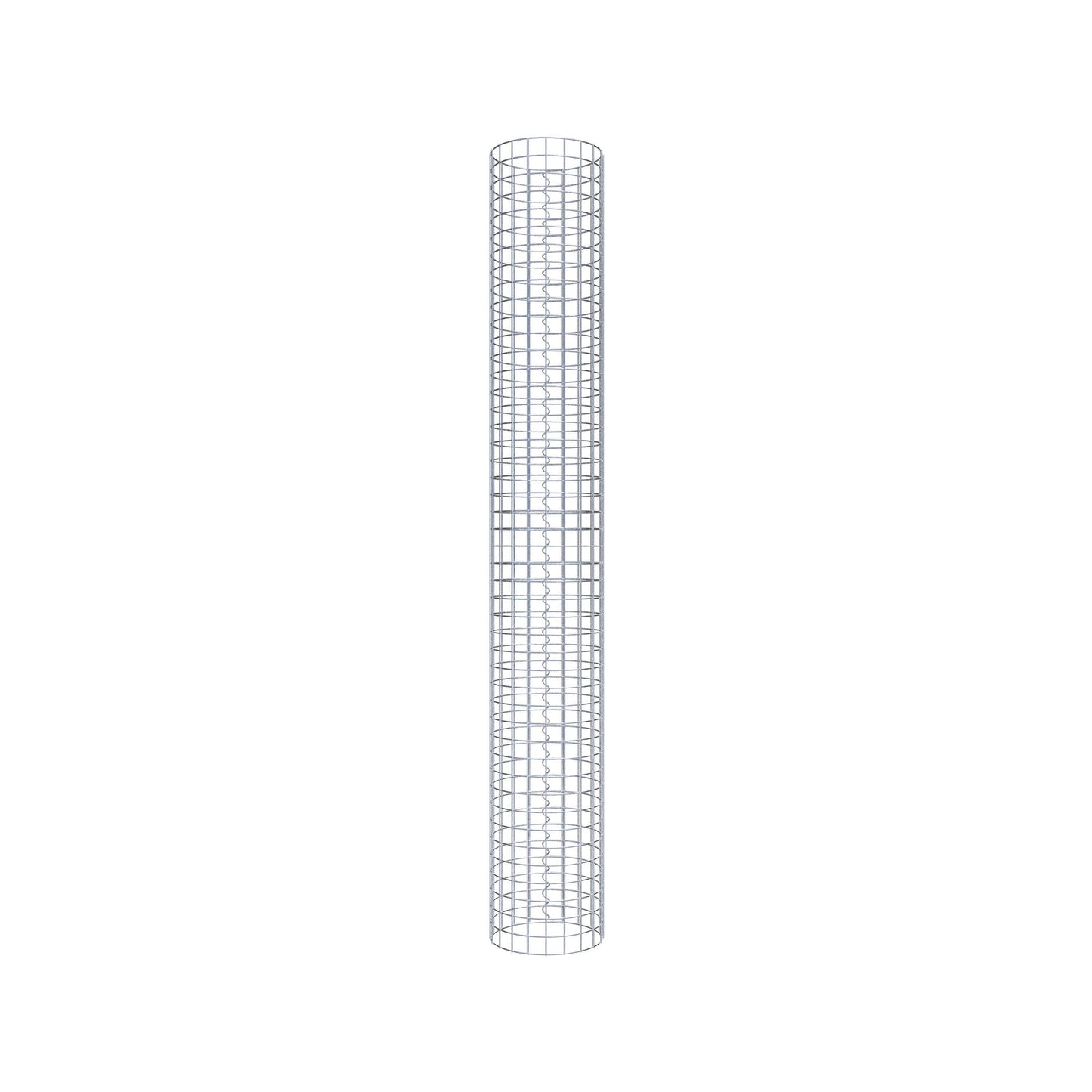 Columna de gaviones redonda 32 cm de diámetro, 230 cm de altura, malla 5 cm x 5 cm