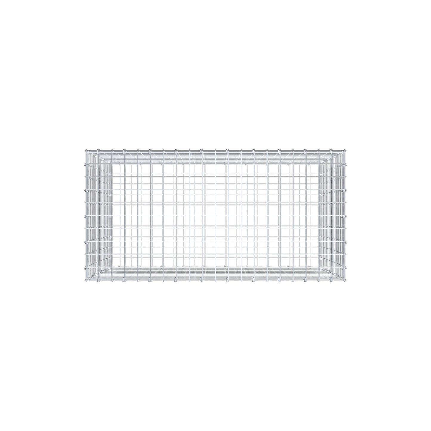 Schanskorf 100 cm x 70 cm x 50 cm (L x H x D), maaswijdte 5 cm x 5 cm, C-ring