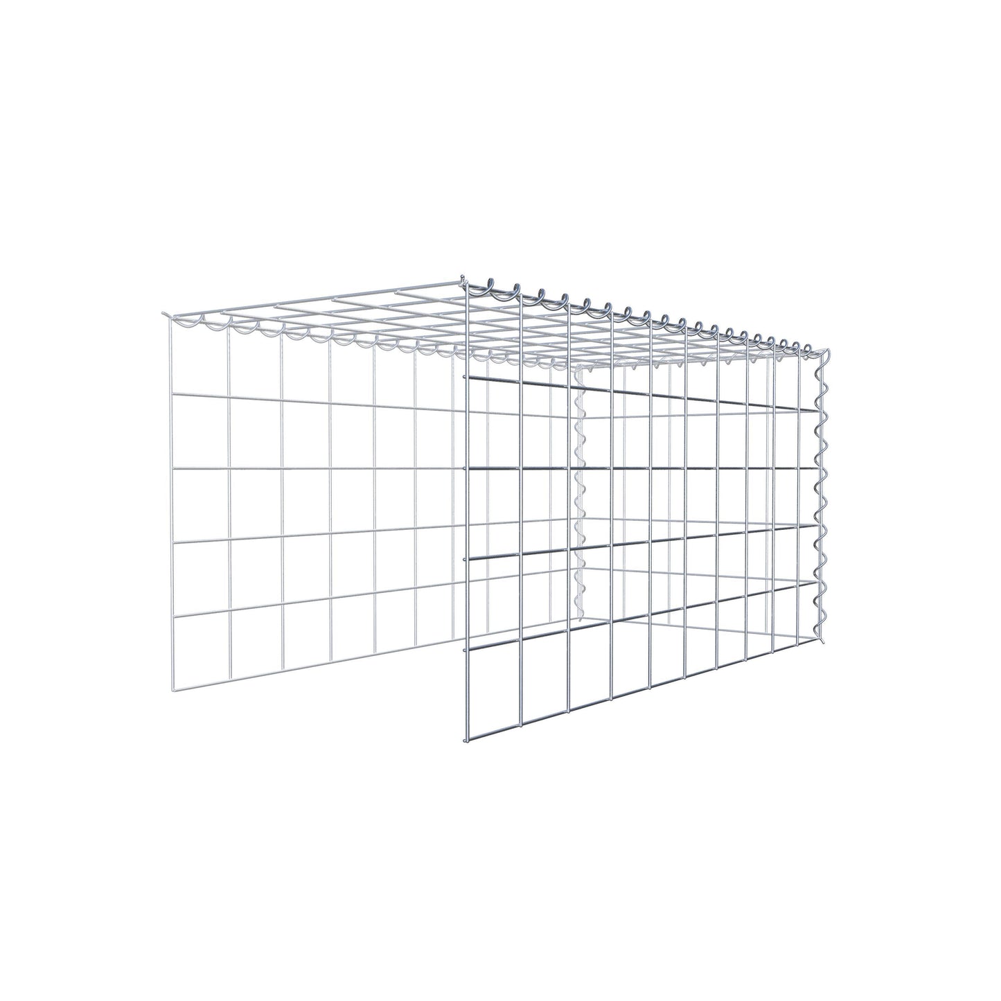 Gavión complementario tipo 4 100 cm x 50 cm x 50 cm (L x A x P), malla 10 cm x 10 cm, espiral