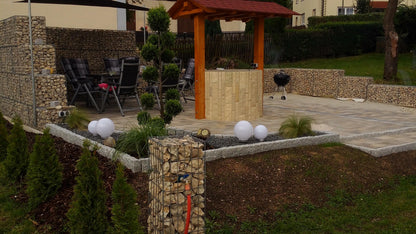 2er Set Gabionen 100 cm x 50 cm x 50 cm (L x H x T), Maschenweite 5 x 5 cm, Spirale