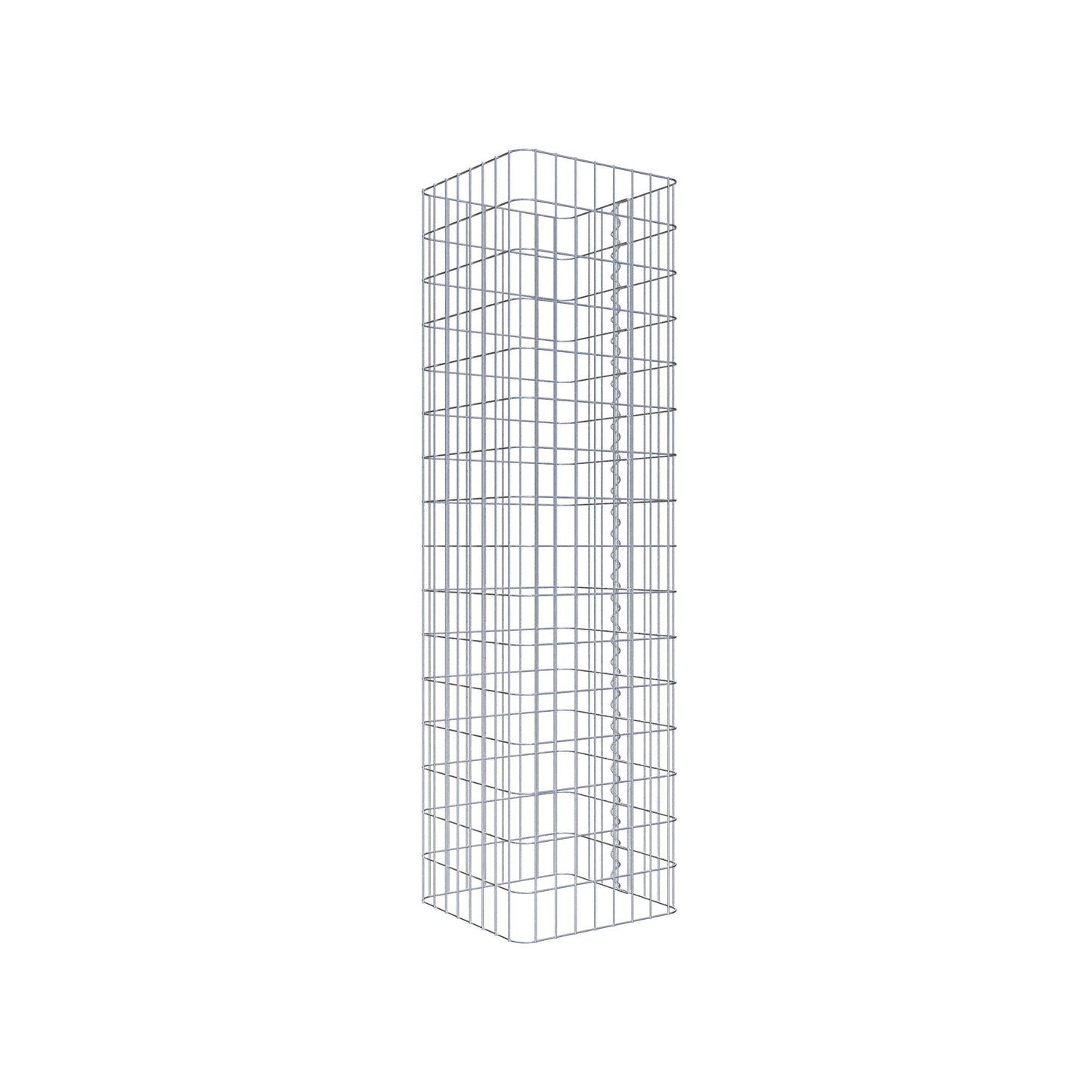 Gabionensäule eckig 42 cm x 42 cm, 160 cm Höhe, MW 5 cm x 10 cm