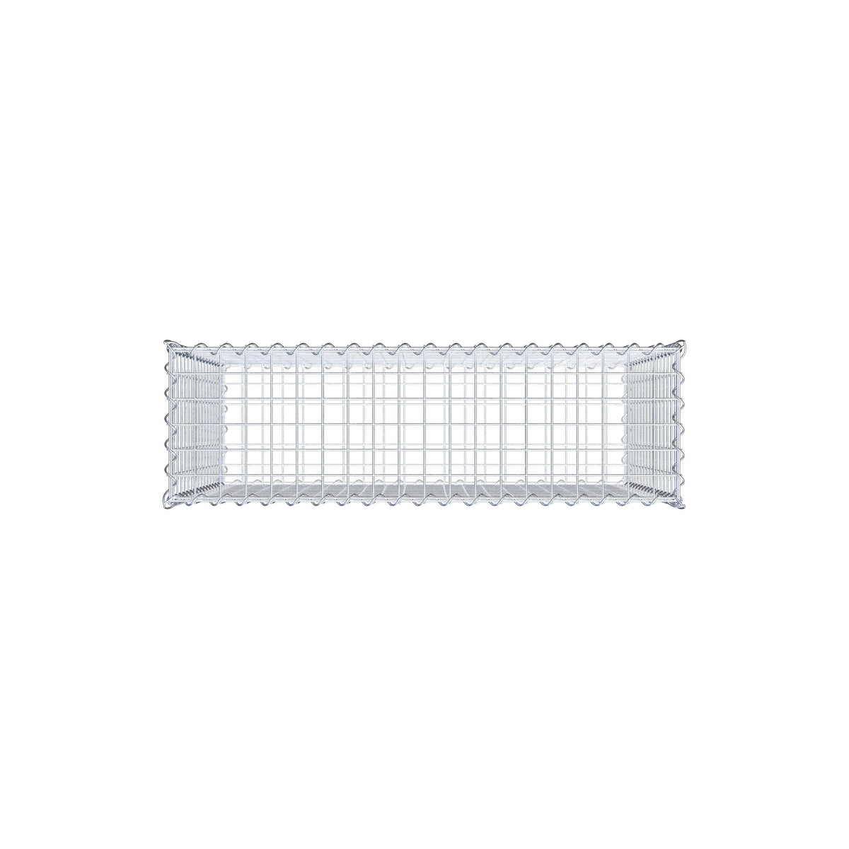 Gabione 100 cm x 80 cm x 30 cm (L x H x T), Maschenweite 5 cm x 5 cm, Spirale
