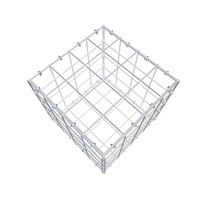 Gabion 40 cm x 40 cm x 40 cm (L x H x P), mailles 10 cm x 10 cm, anneau en C