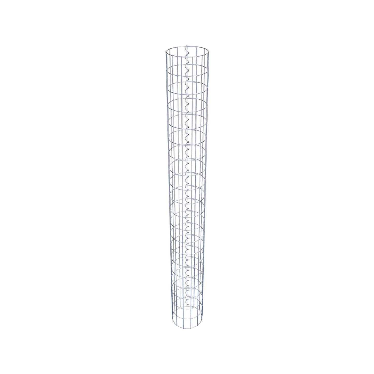 Gabionensäule rund feuerverzinkt, 22 cm Durchmesser, 200 cm Höhe, MW 5 cm x 10 cm