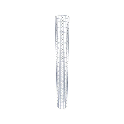 Gabionensäule rund feuerverzinkt, 22 cm Durchmesser, 200 cm Höhe, MW 5 cm x 10 cm